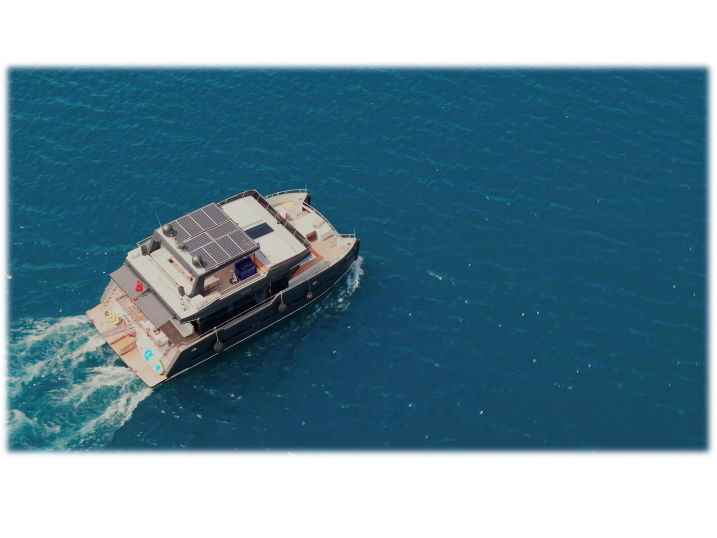 Bodrum Luxury 24M Catamaran profile at sunset 53