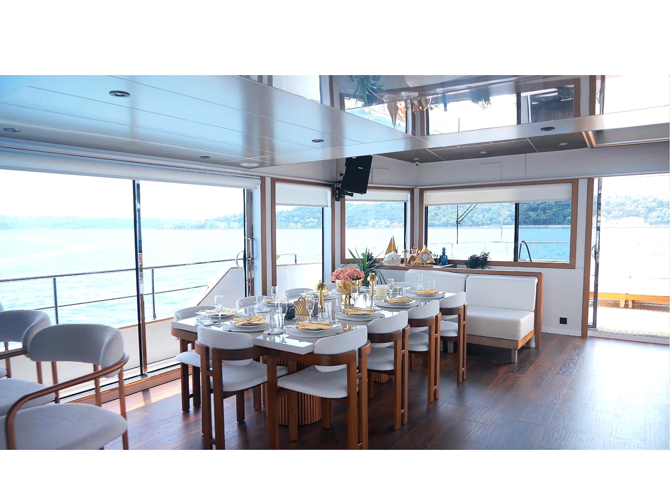 Bodrum Luxury 24M Catamaran main salon and bar 20