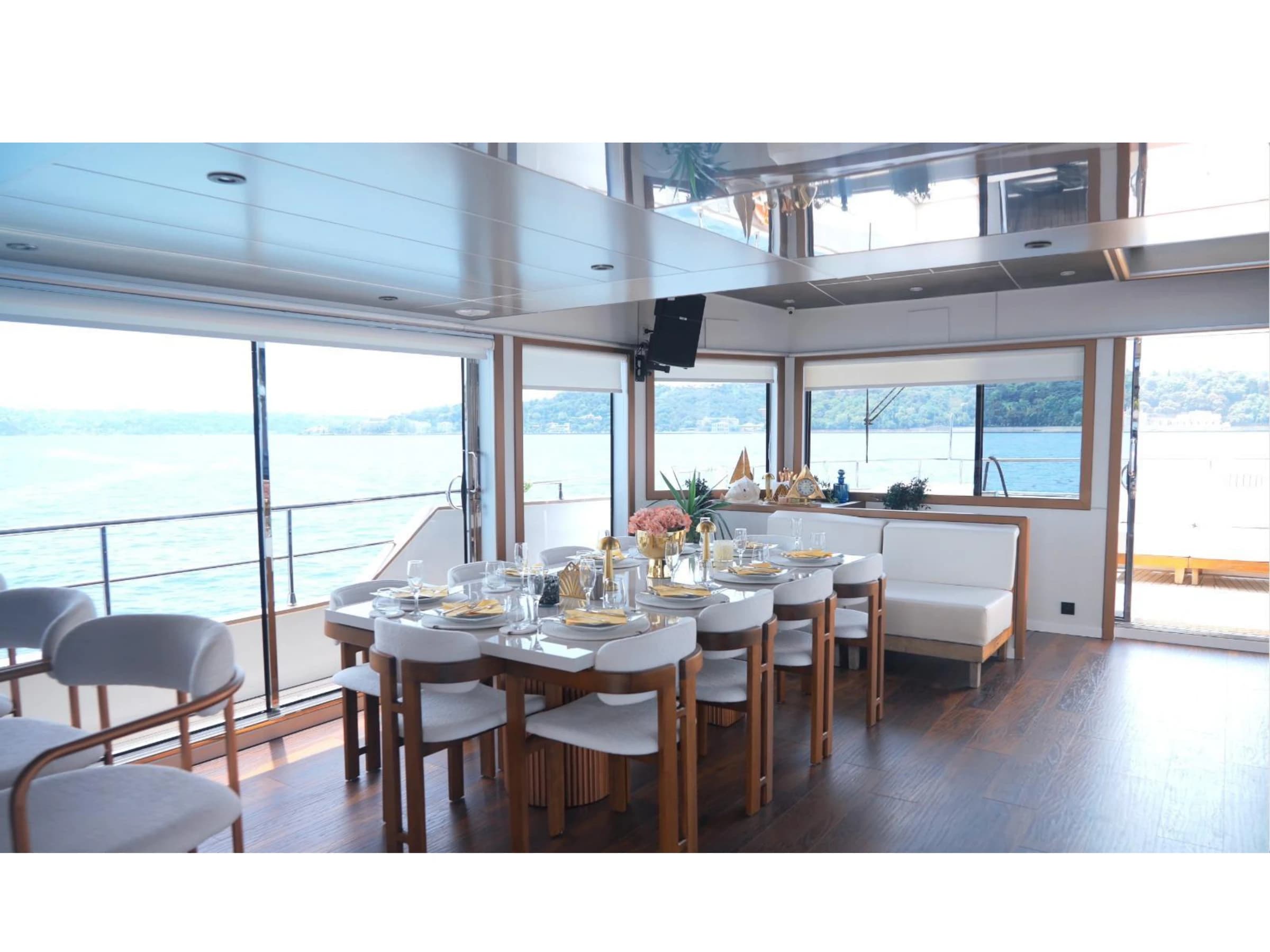 Bodrum Luxury 24M Catamaran main salon and bar 20