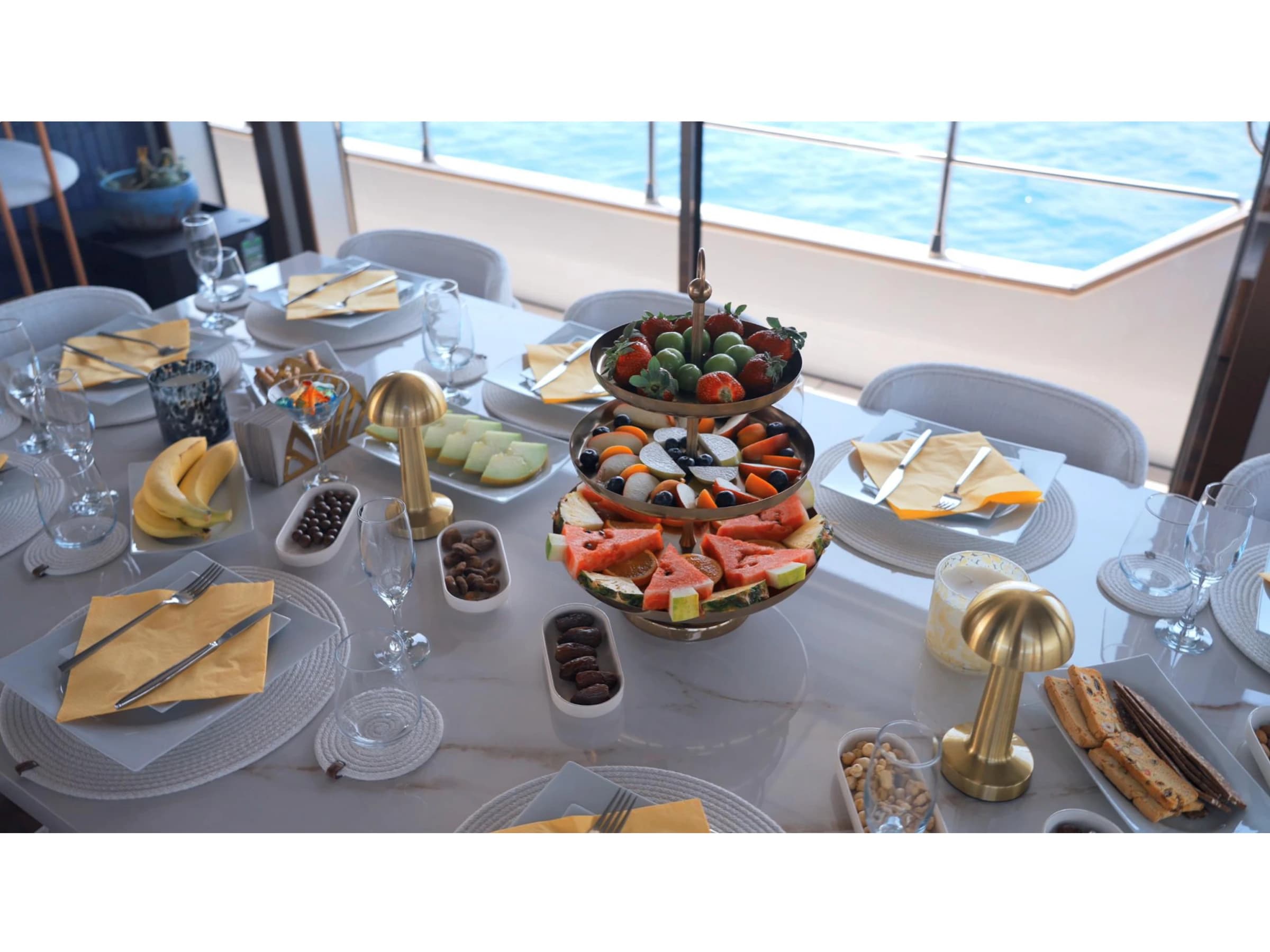 Bodrum Luxury 24M Catamaran main salon and bar 21