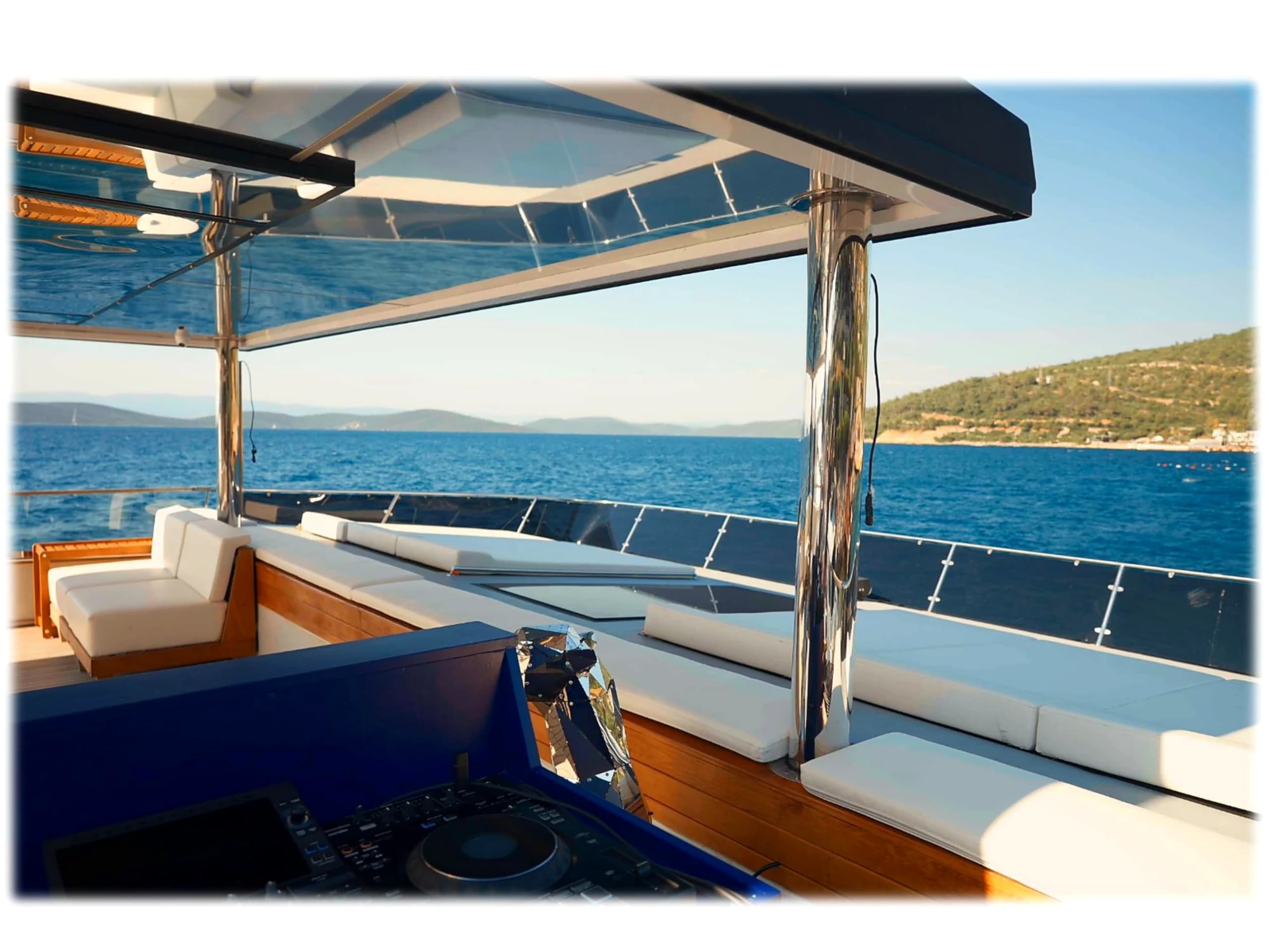 Bodrum Luxury 24M Catamaran sunbeds deck 39