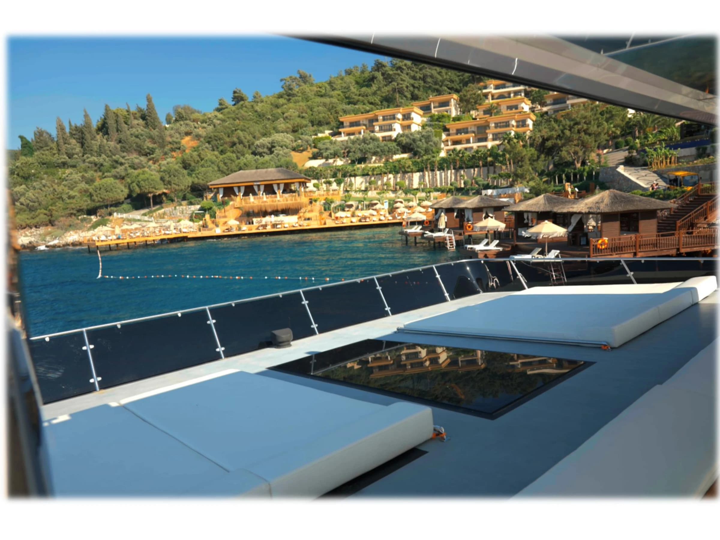 Bodrum Luxury 24M Catamaran sunbeds deck 41