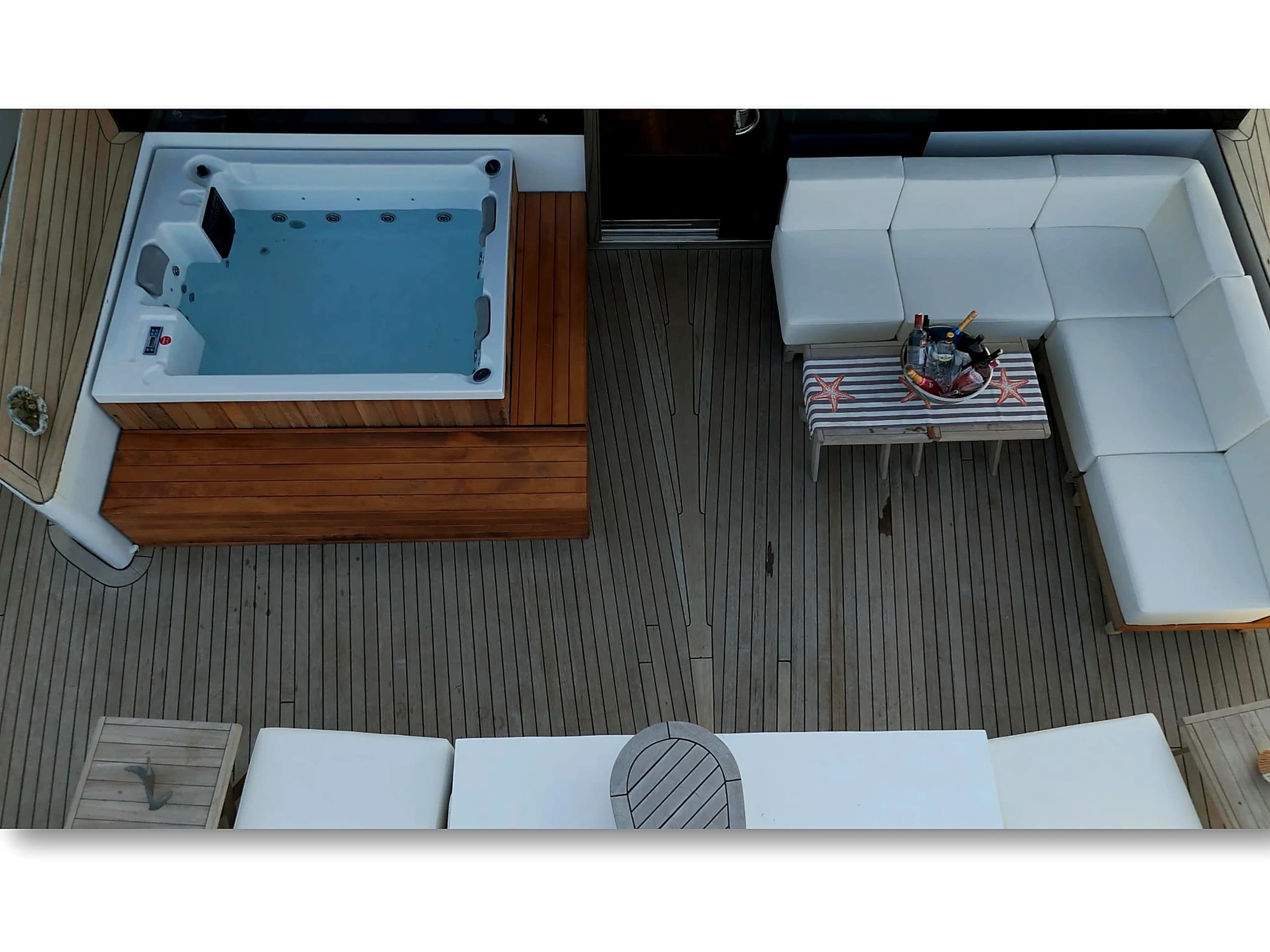 Bodrum Luxury 24M Catamaran upper deck lounge 31