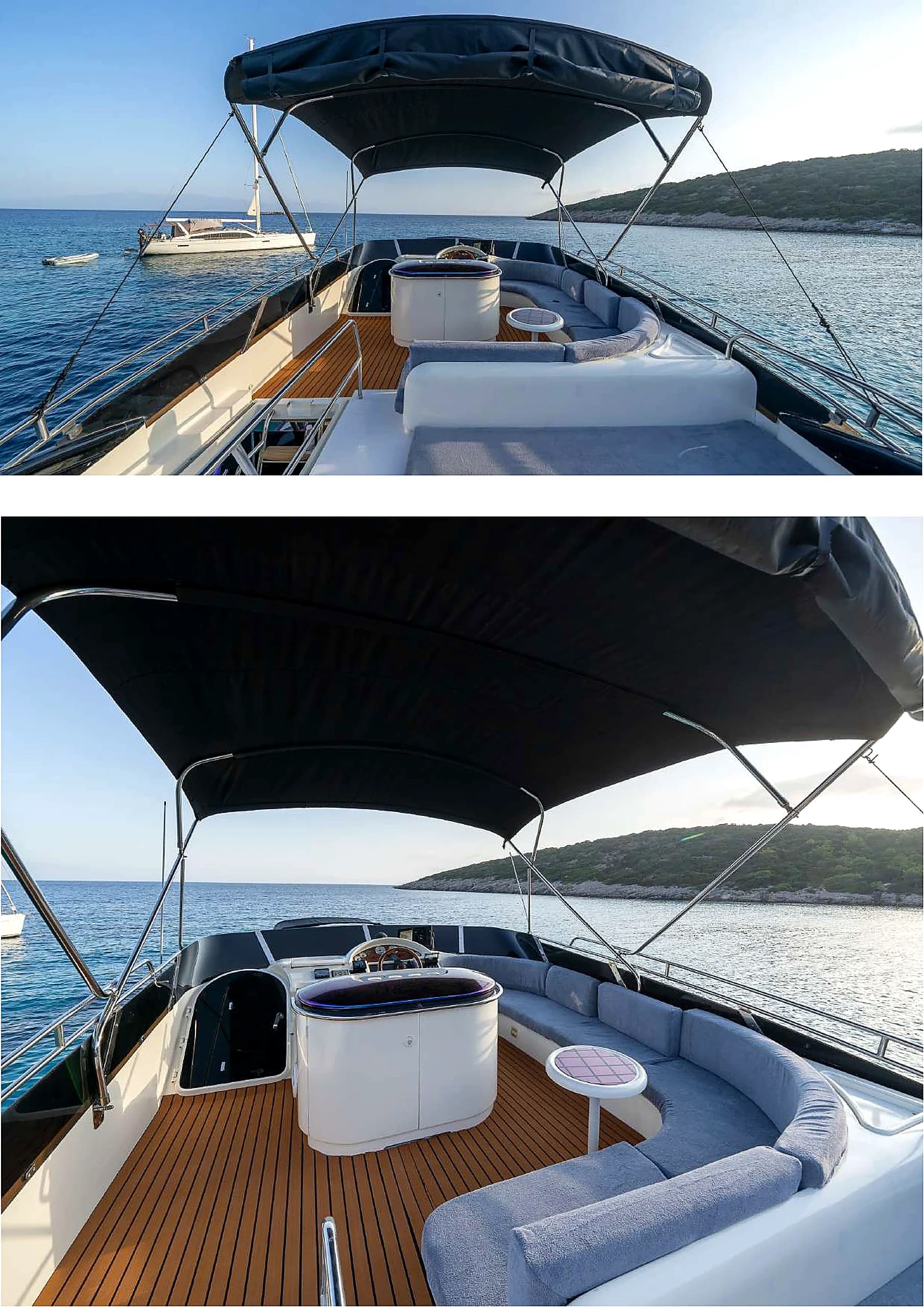 Bodrum Princess 18M Motor Yacht deck seating flybridge 09