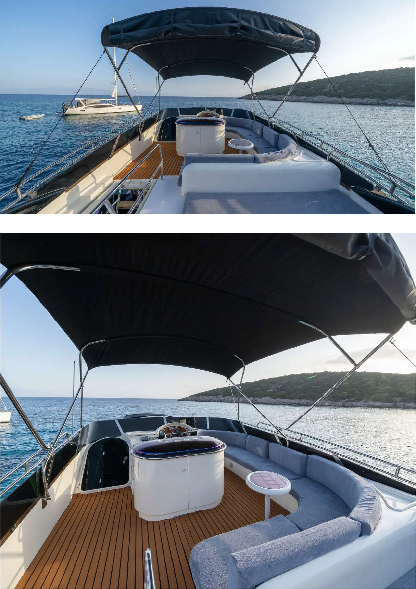 Bodrum Princess 18M Motor Yacht deck seating flybridge 09