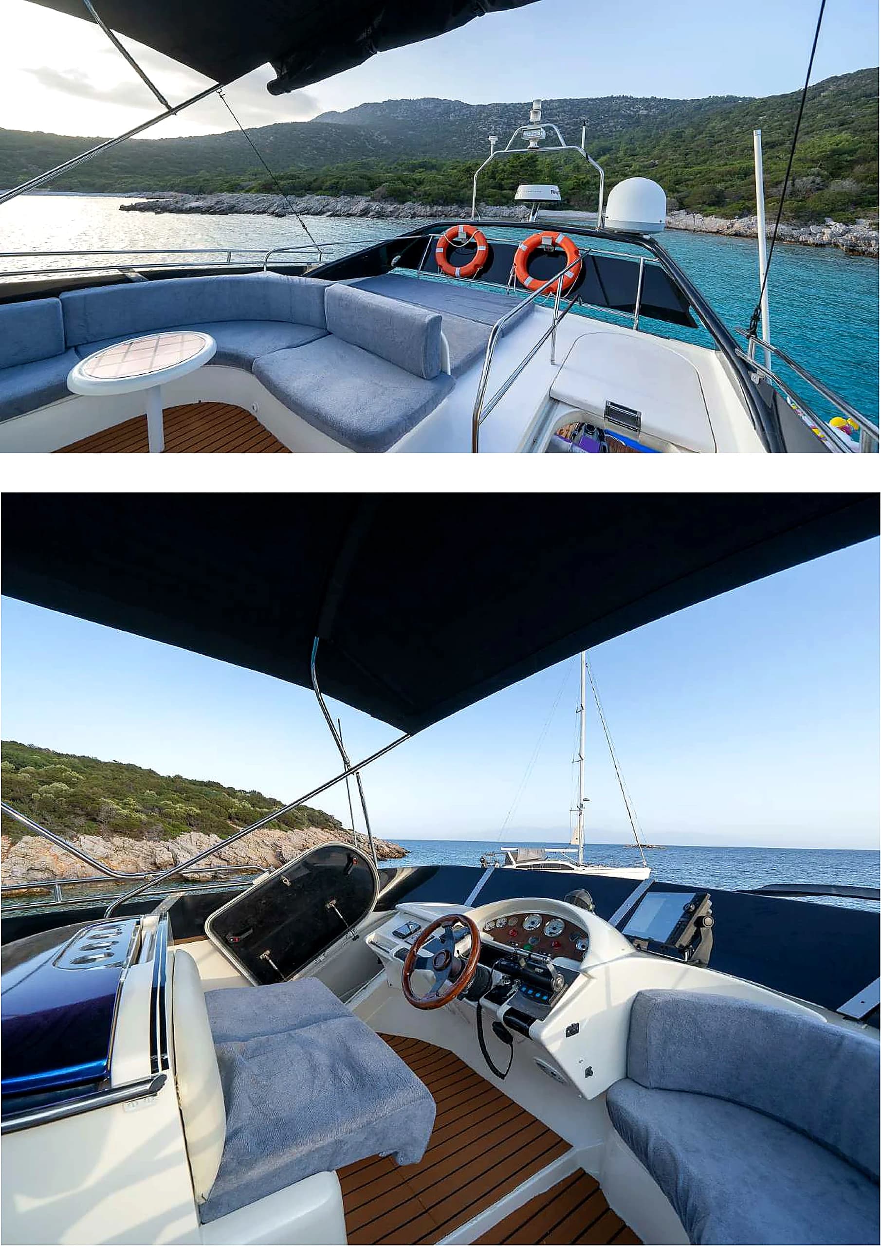 Bodrum Princess 18M Motor Yacht deck seating flybridge 10