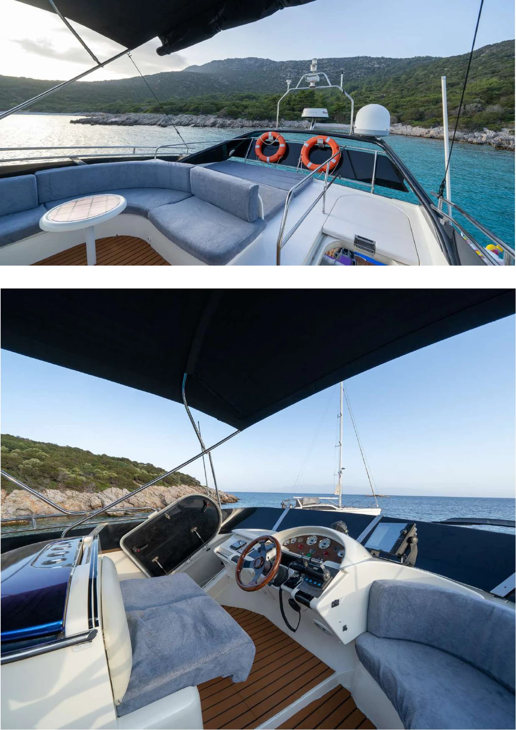 Bodrum Princess 18M Motor Yacht deck seating flybridge 10