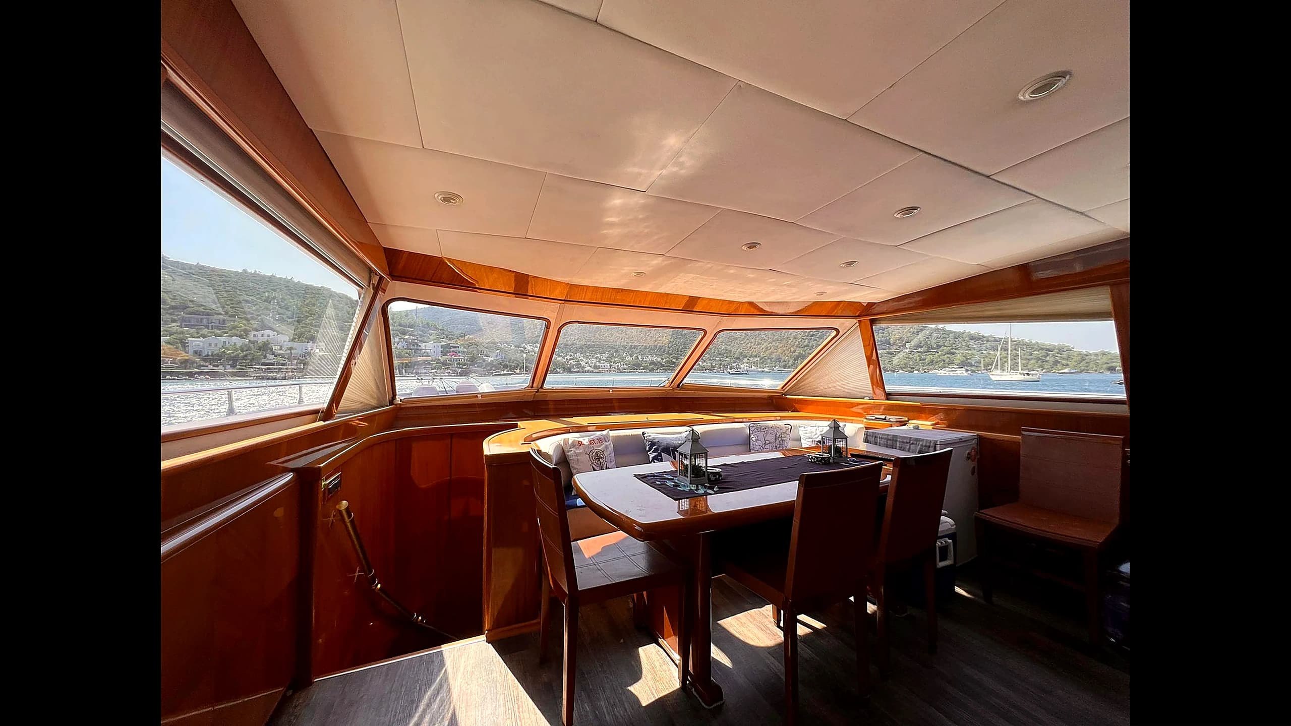VIP guest cabin stateroom with double bed on 27m Yacht