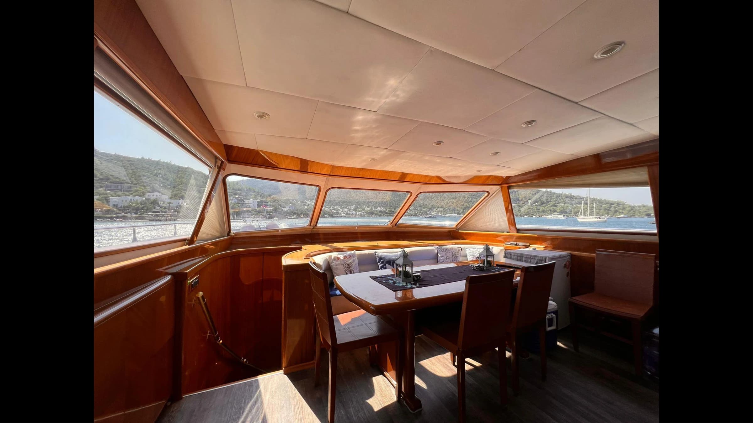 VIP guest cabin stateroom with double bed on 27m Yacht