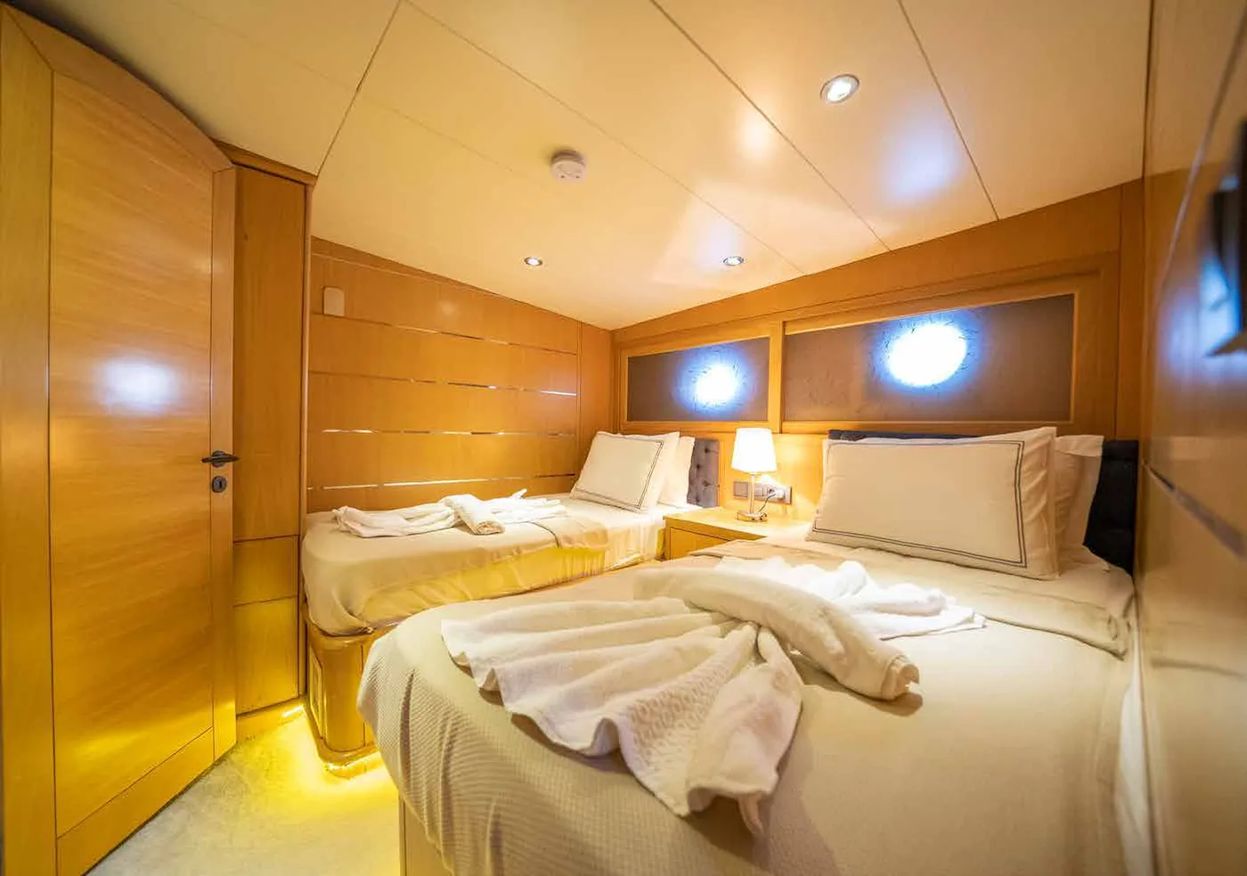 Twin cabin on the Let's Dance gulet
