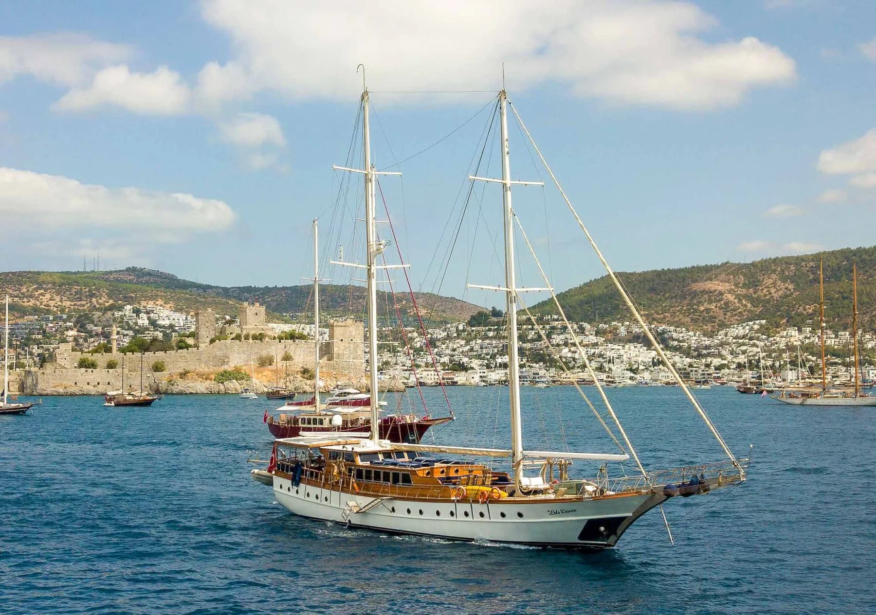 Let's Dance gulet anchored off Bodrum