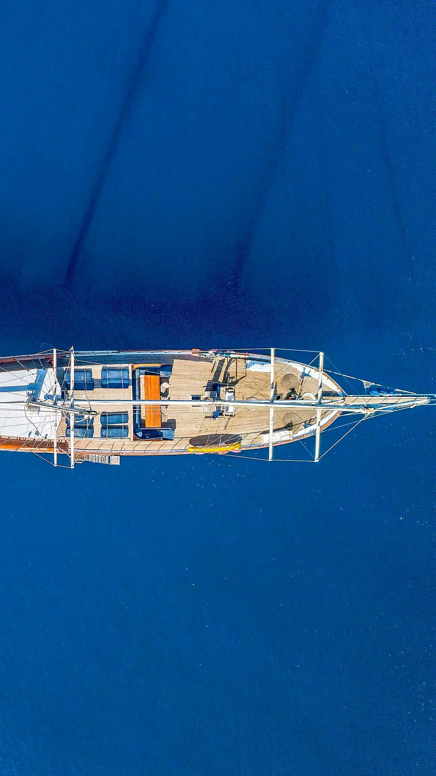 Foredeck of the Let's Dance gulet