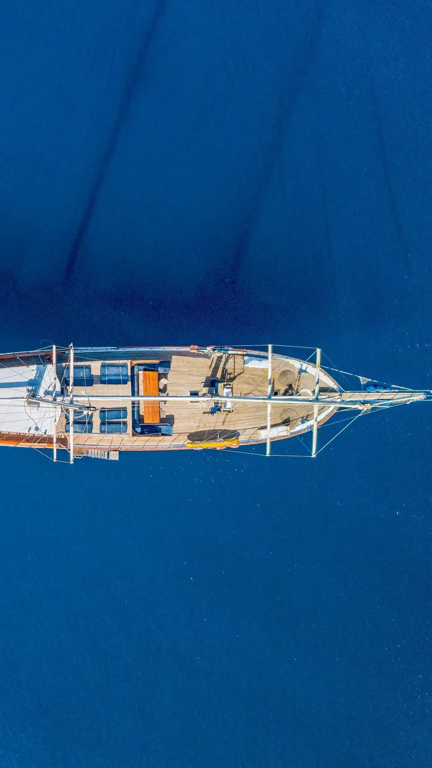 Foredeck of the Let's Dance gulet