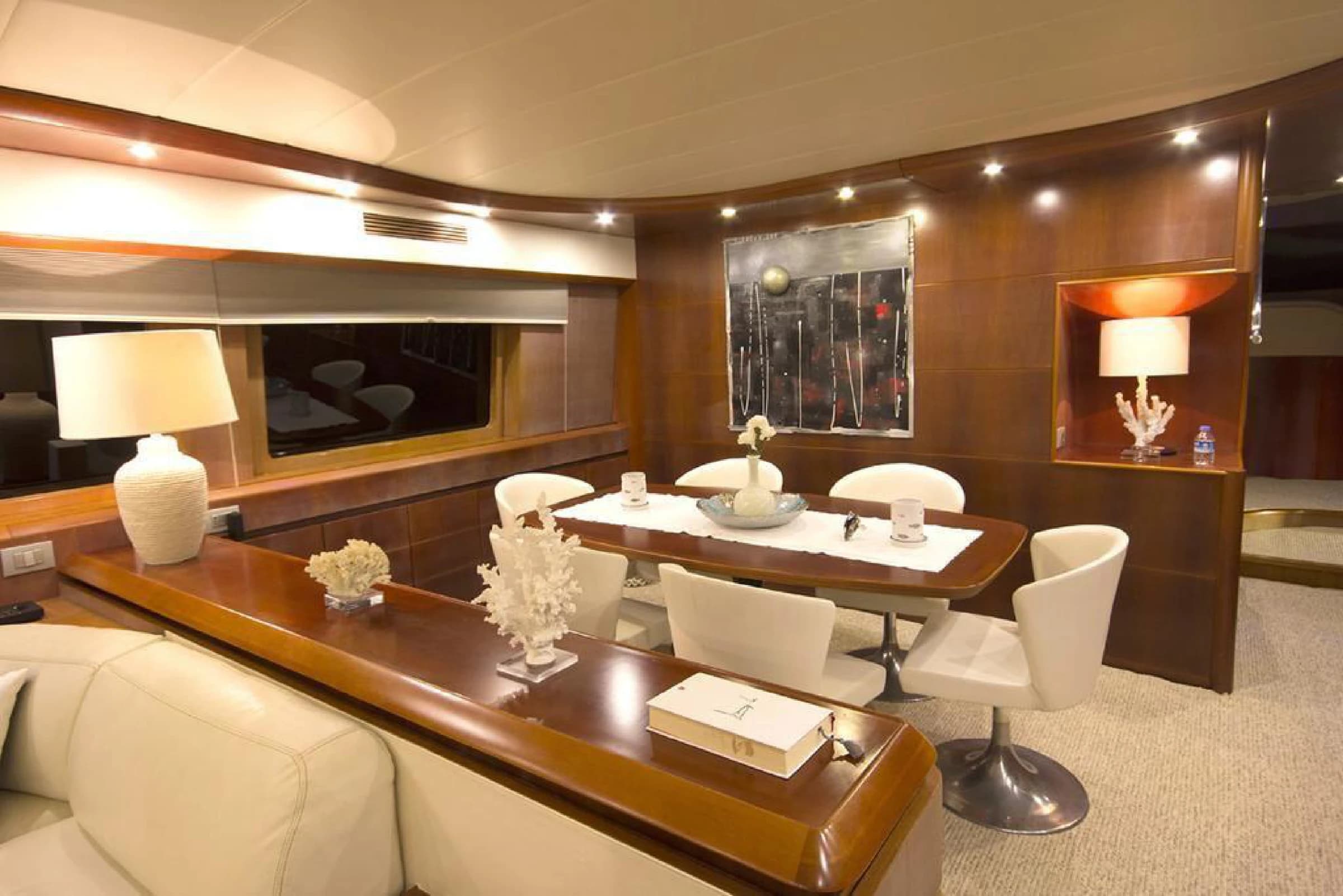 Maiora 24 Luxury Motor Yacht main salon seating 08