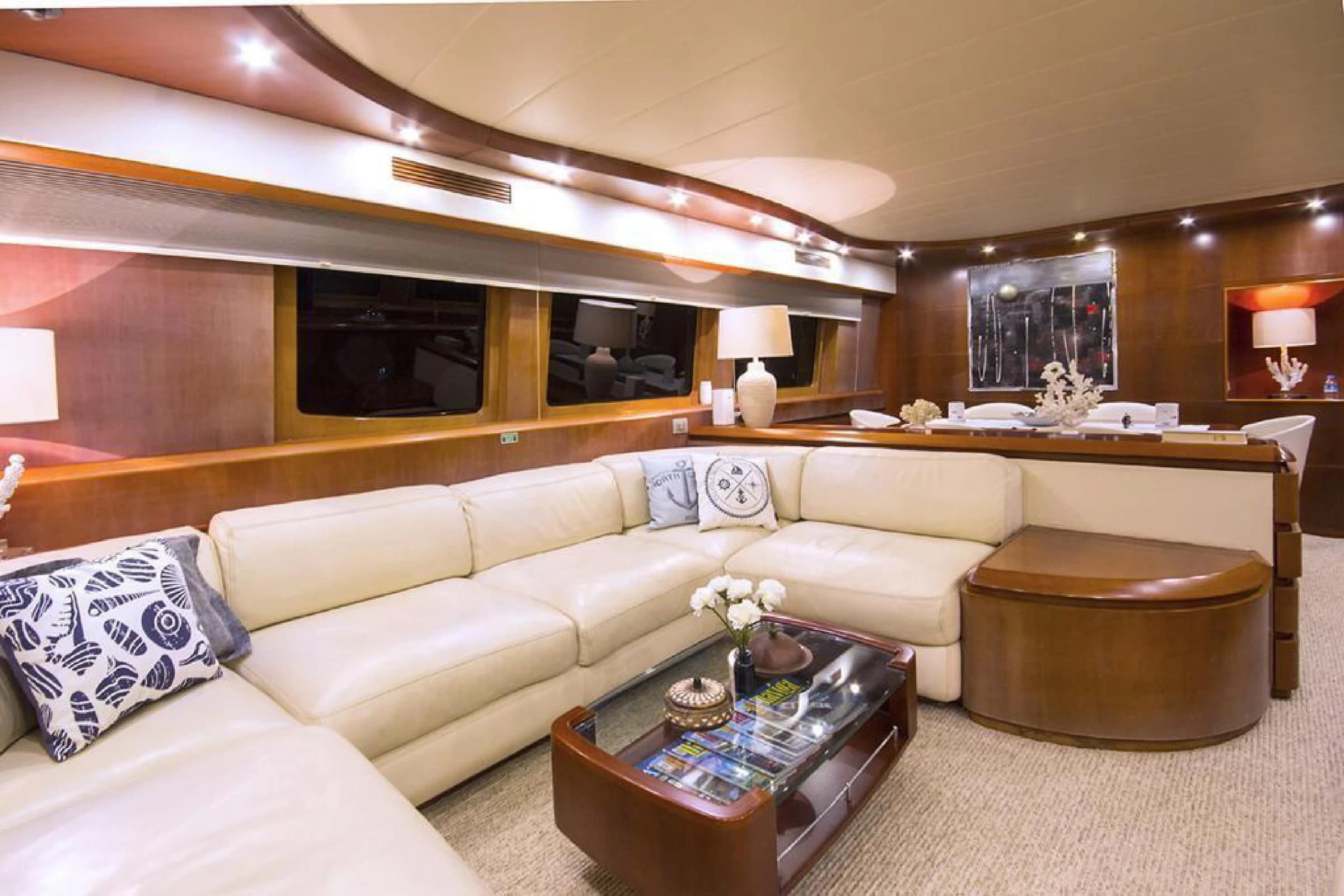 Maiora 24 Luxury Motor Yacht main salon seating 09