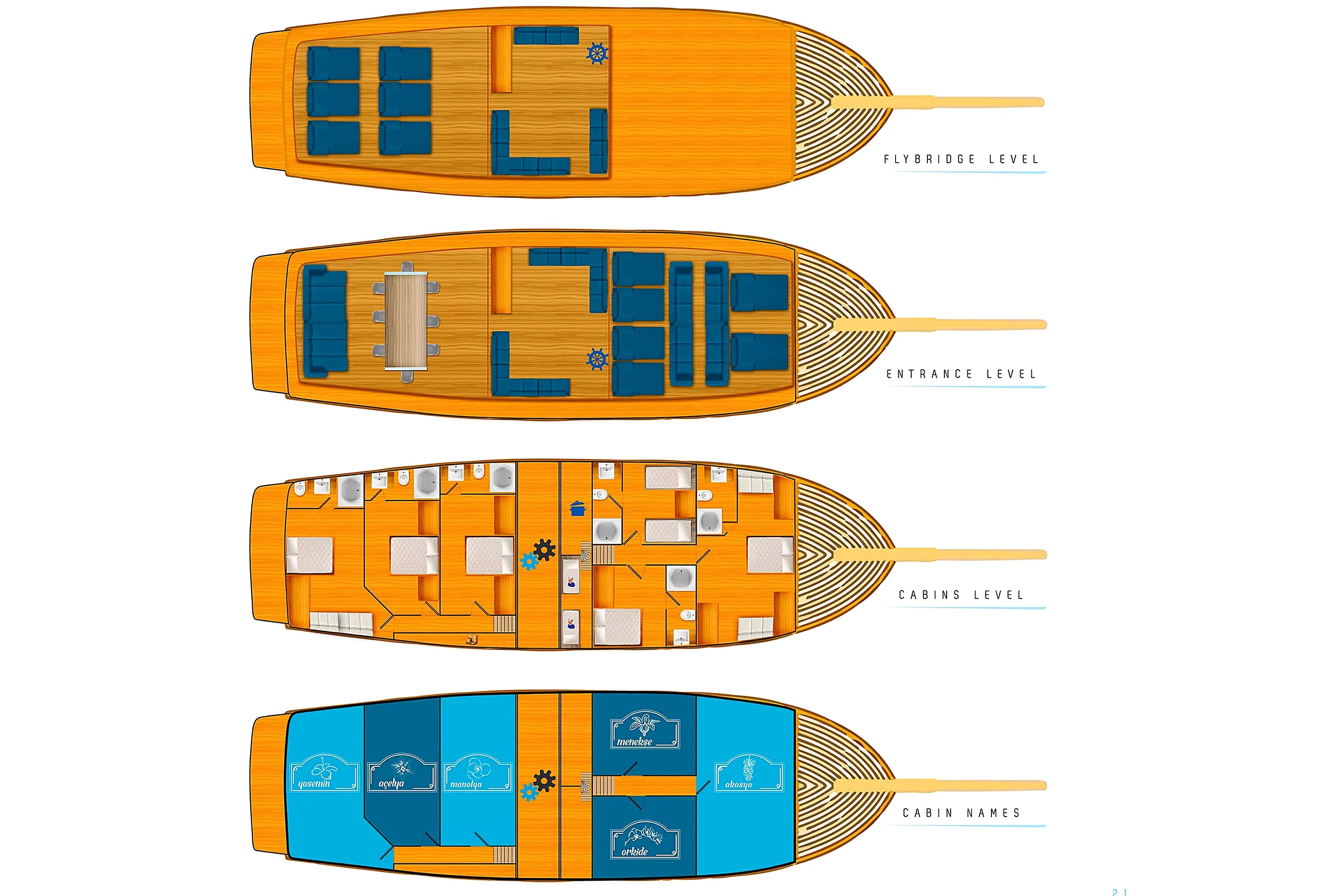 Maske 2 30m Deluxe Ketch Gulet - Fotoğraf 01
