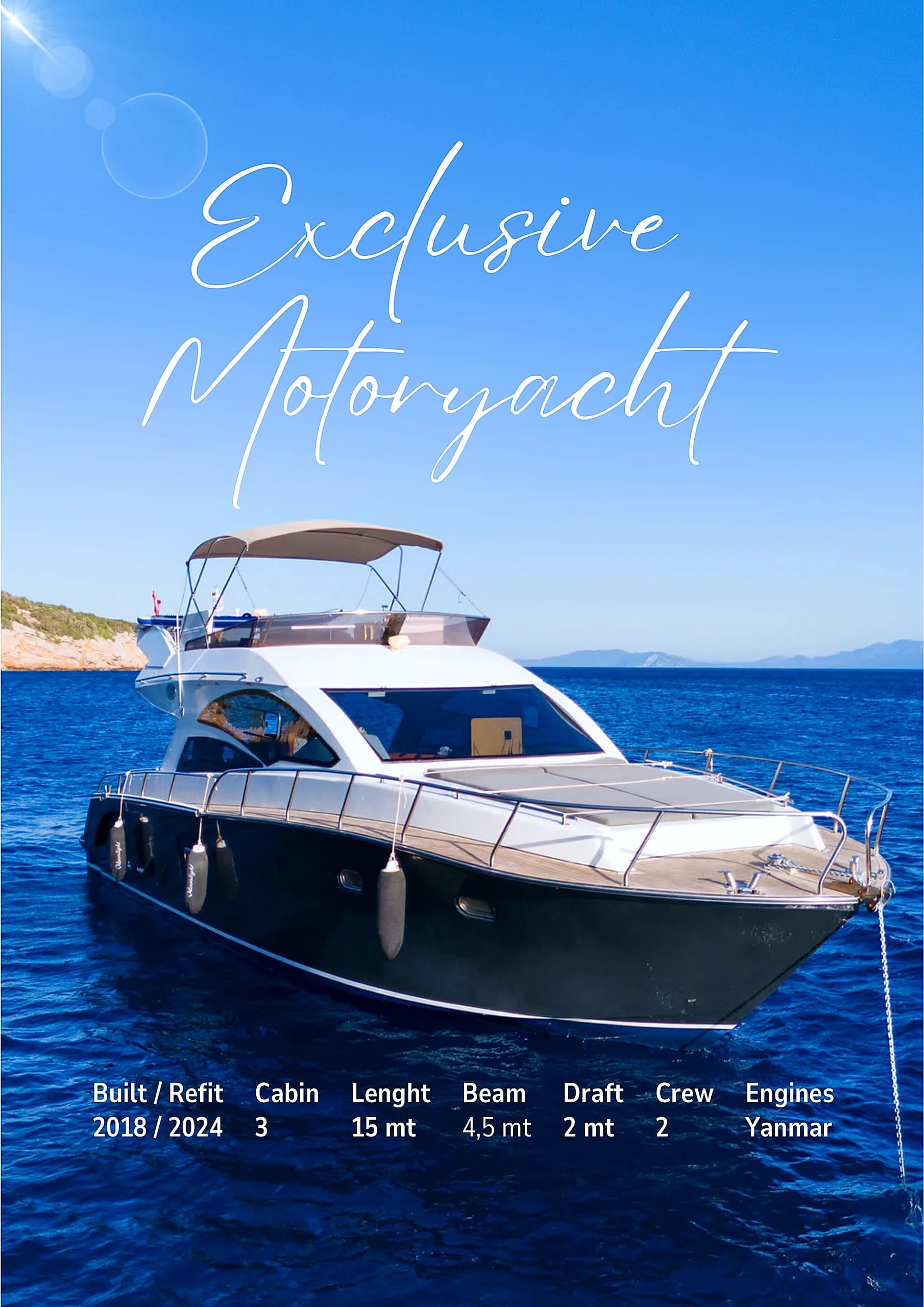 ML Exclusive 15M Motor Yacht specifications brochure cover