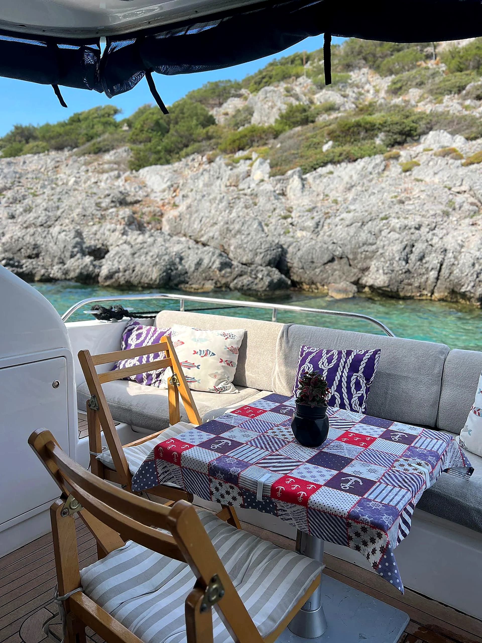 Forward Bow Cocktail Lounge for Evening Sunset Drinks in Bodrum Bays