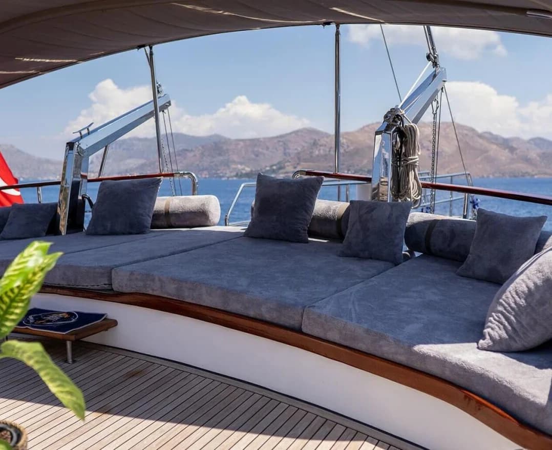 Bow Deck Sunbeds and Relaxation Zone with Crystal Sea View