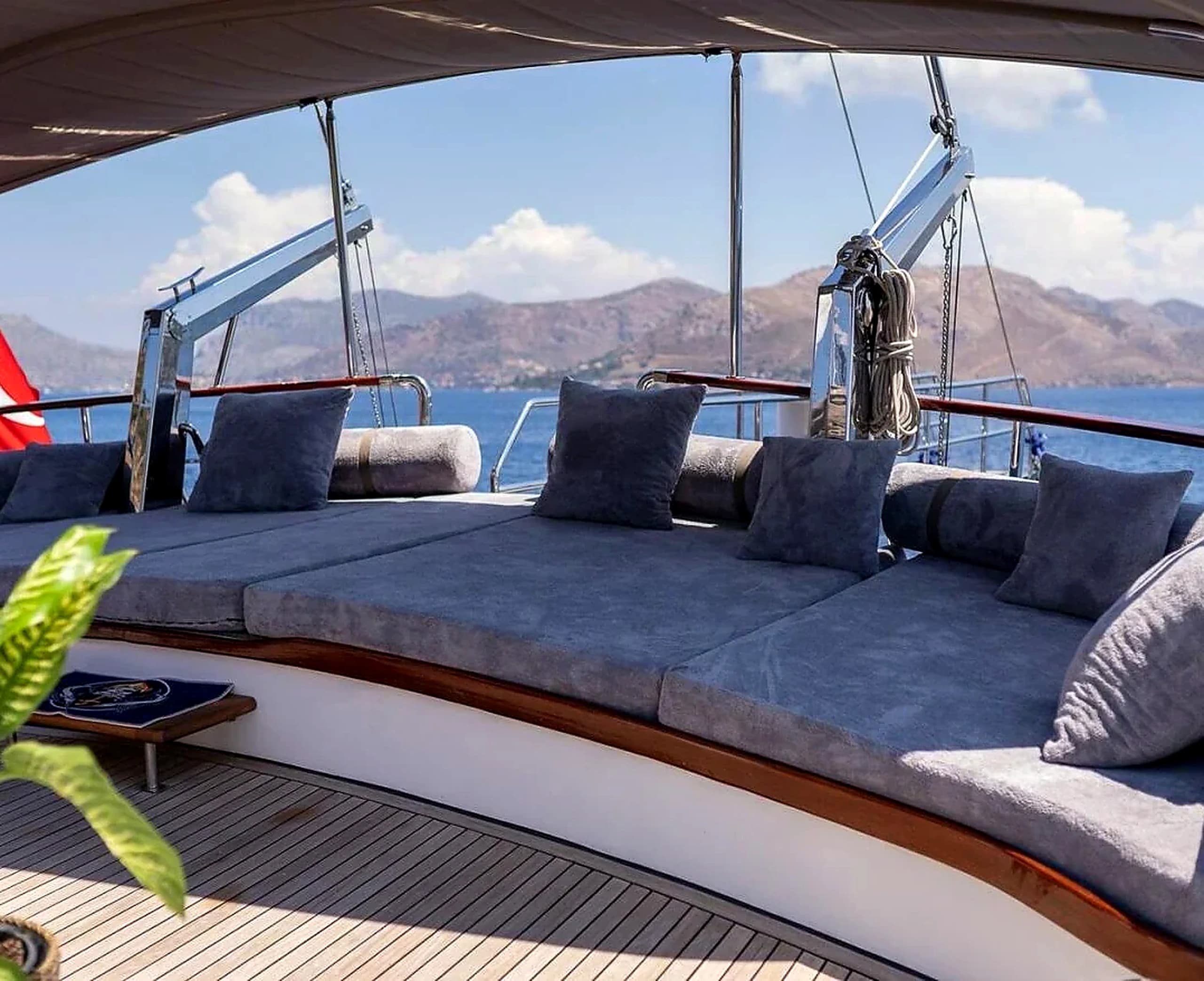 Bow Deck Sunbeds and Relaxation Zone with Crystal Sea View