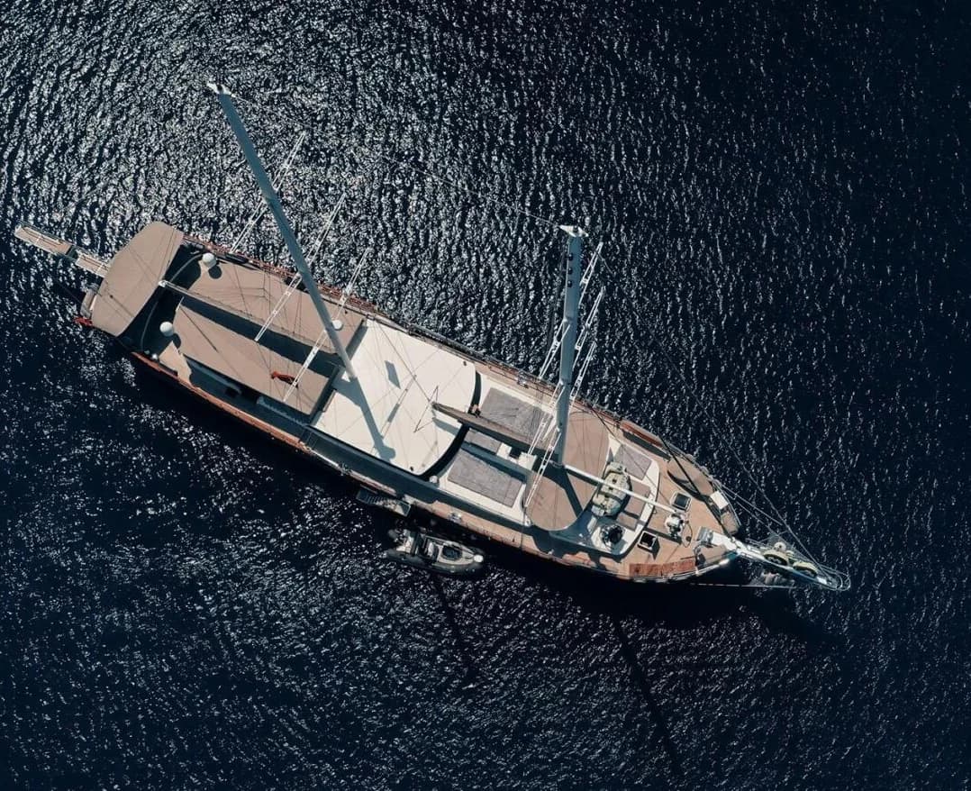 Flybridge Upper Deck Lounge and Panoramic Aegean Sea Views on Nevra Queen
