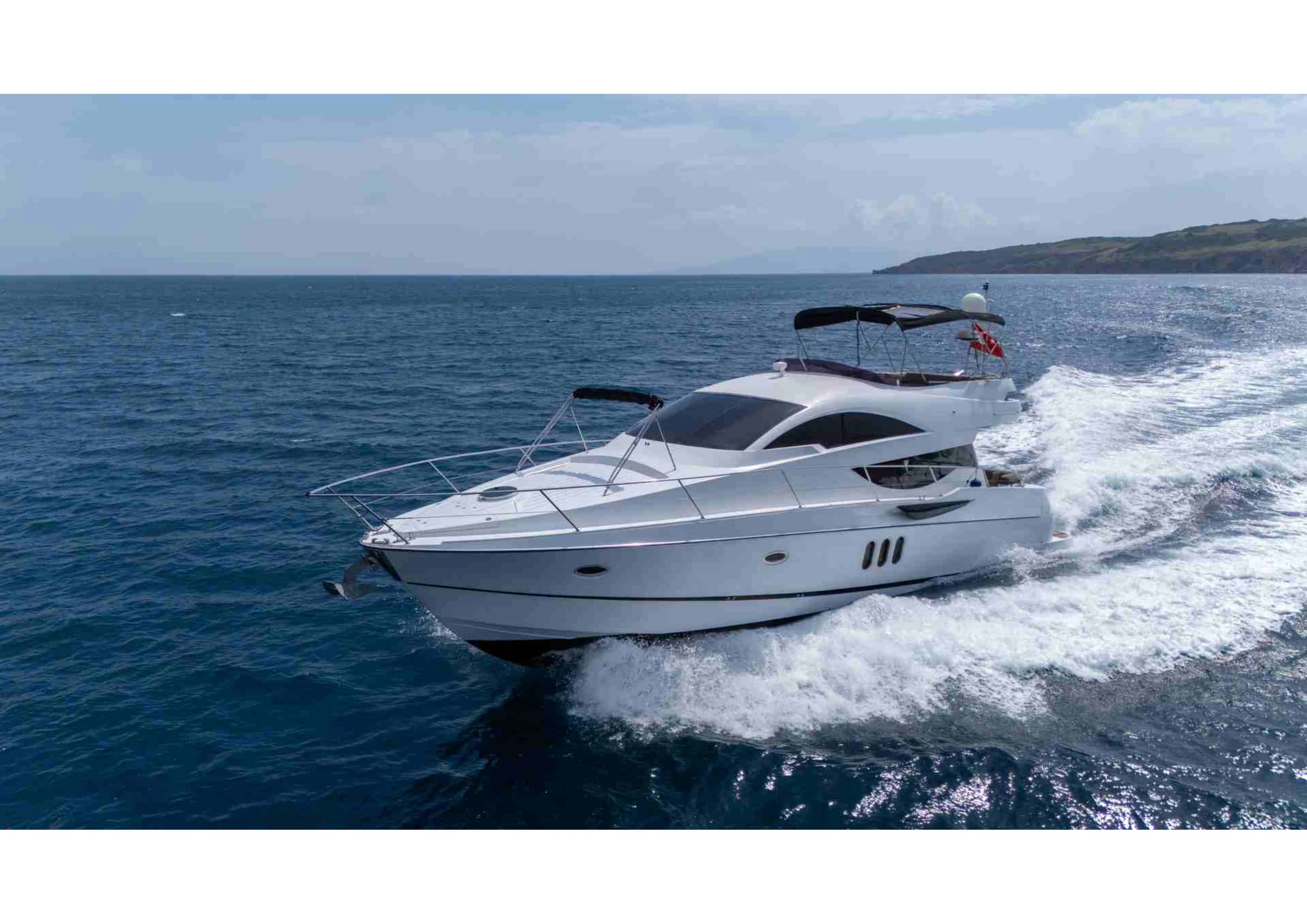 Numarine 55 Luxury Motoryacht anchored in a turquoise Bodrum cove