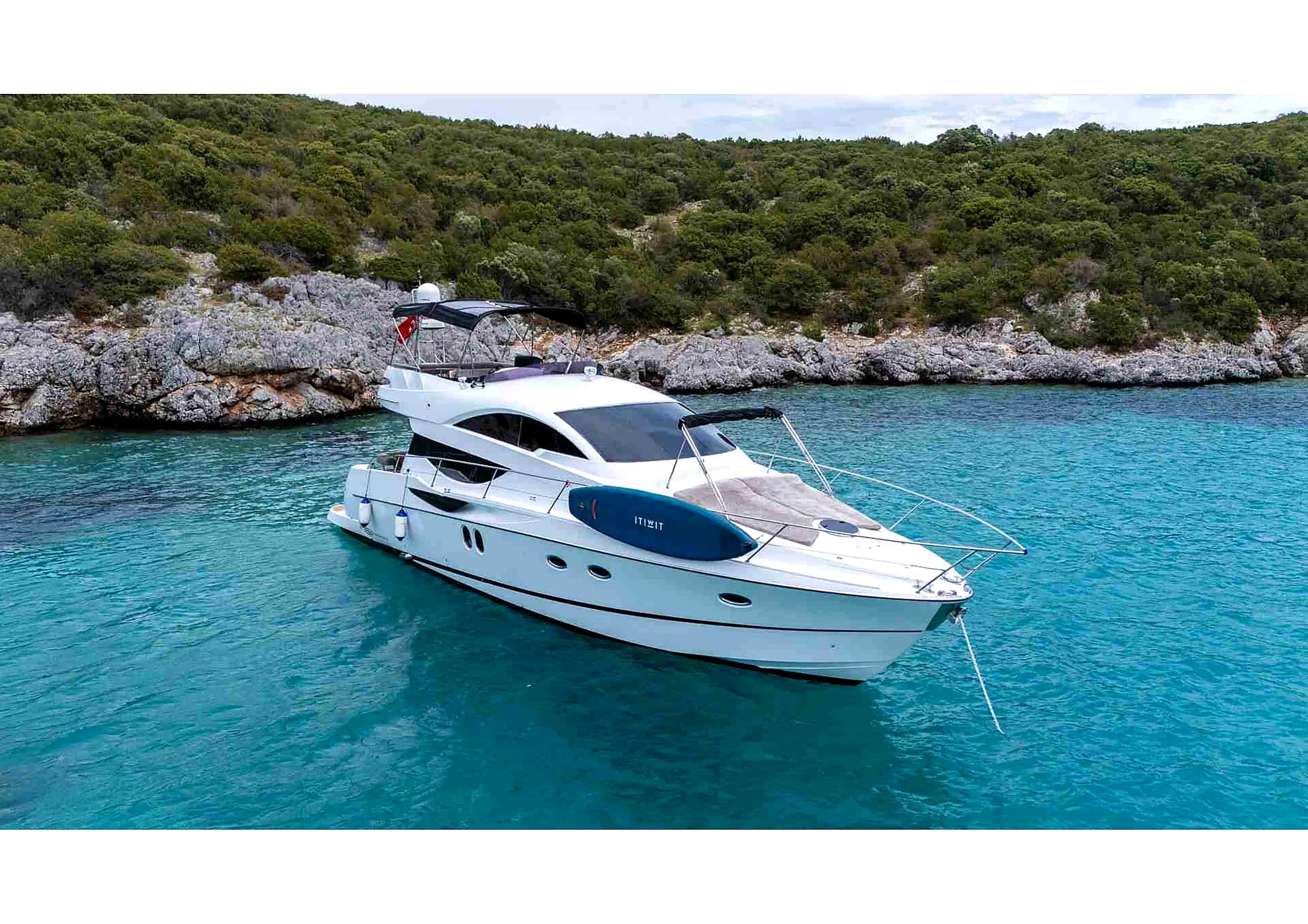 Numarine 55 Luxury Motoryacht exterior profile cruising at sea in Bodrum in Bodrum